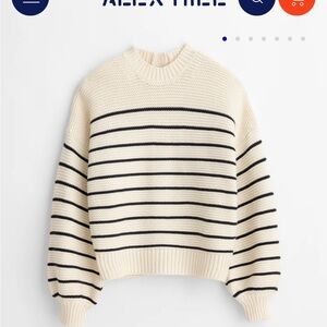 Alex Mill Button-Back Crewneck Sweater in Stripe
